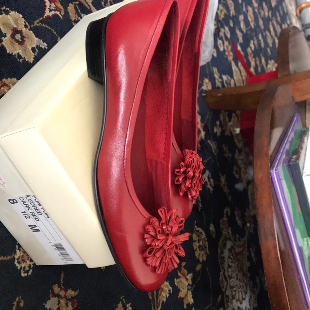 Dark Red Etienne Aigner Flats - Picture 2 of 3